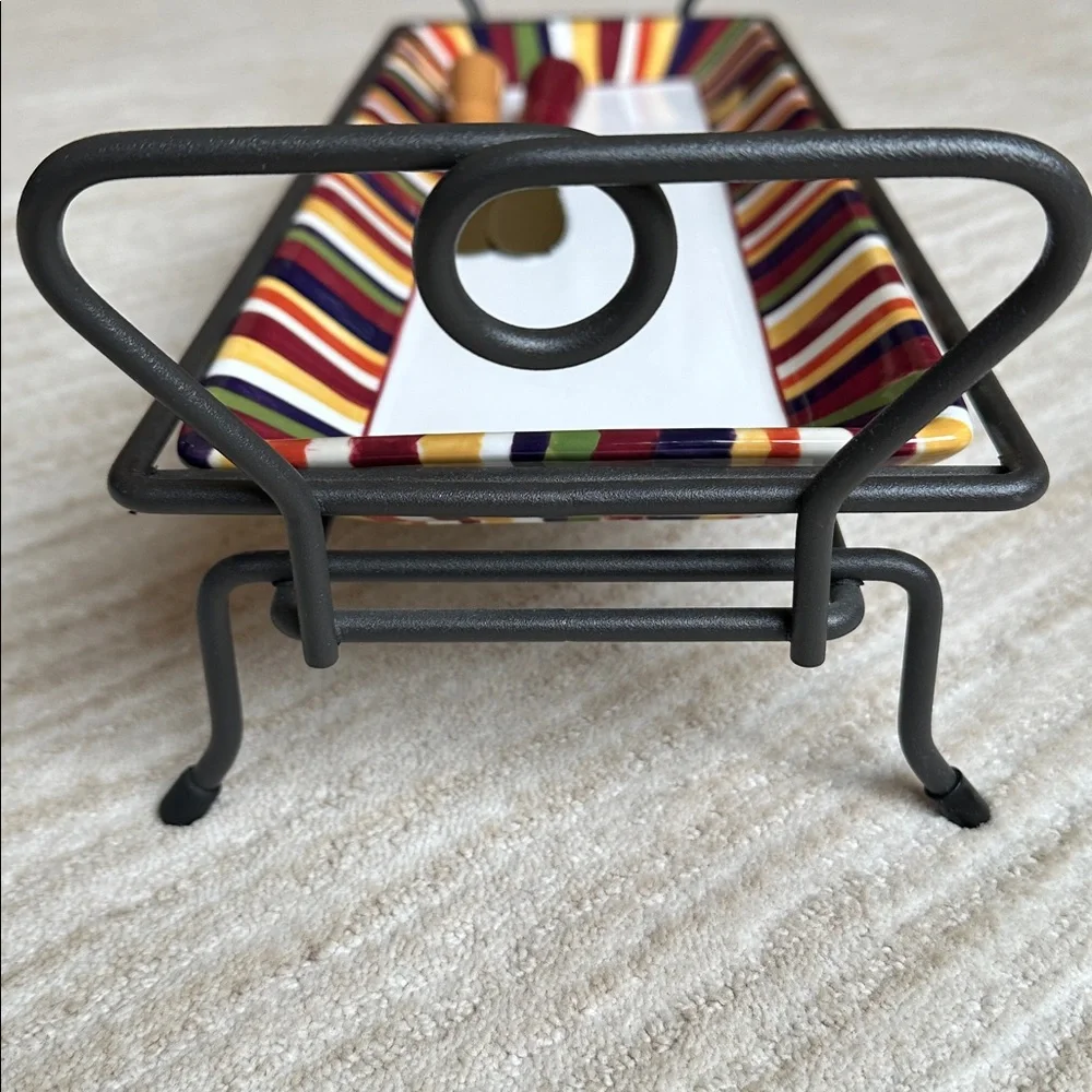 Pampered Chef Simple Additions Wrought Iron Black Metal Hospitality Stand Only